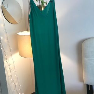 J. crew Emerald Green Silk Maxi Worn once